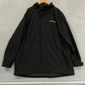 The North Face Jacket Men's 2XL Black Hood Windbreaker Lightweight Black